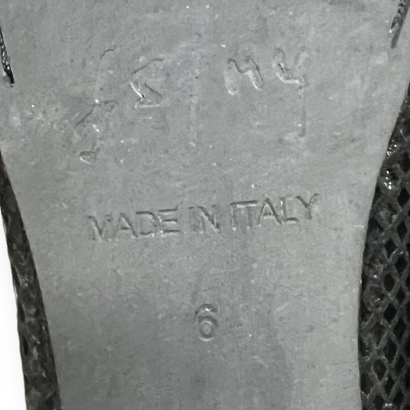 🌻NEW French Sole NY Black LeatheSnake Print "Zeppa" Slip-on Short Wedges Size 6 - Picture 10 of 10